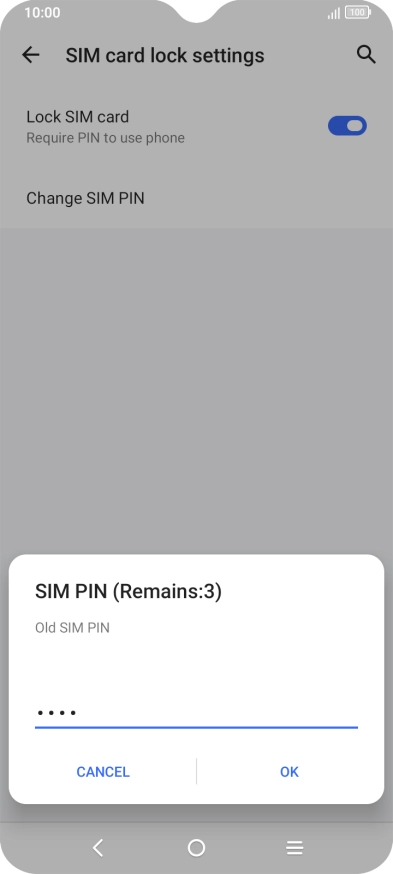 Key in your current PIN and press OK.