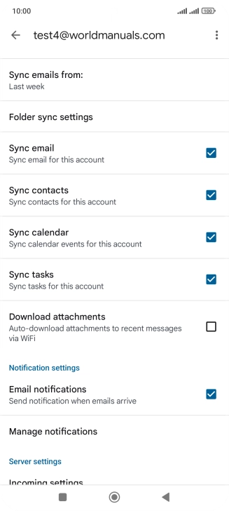 Press the field next to 