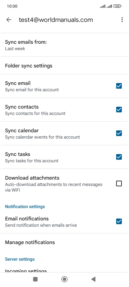 Press the field next to 