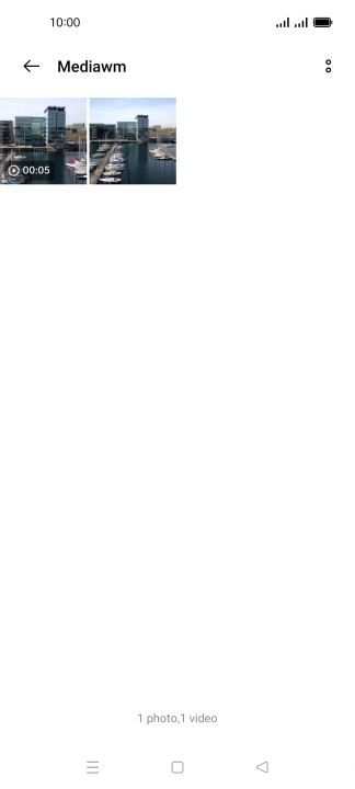 Press the required picture or video clip.