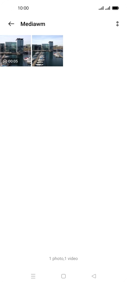 Press the required picture or video clip.