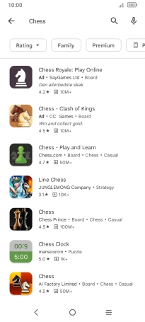 Press the required app.