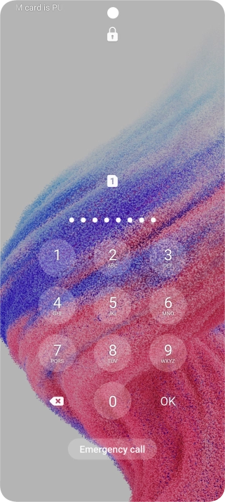 Key in the PUK and press OK.