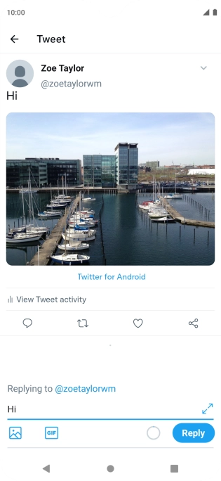 Write your reply and press Reply.