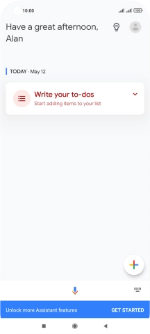 Press the profile icon.