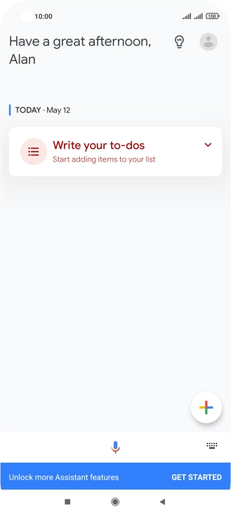 Press the profile icon.