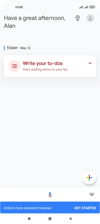 Press the profile icon.