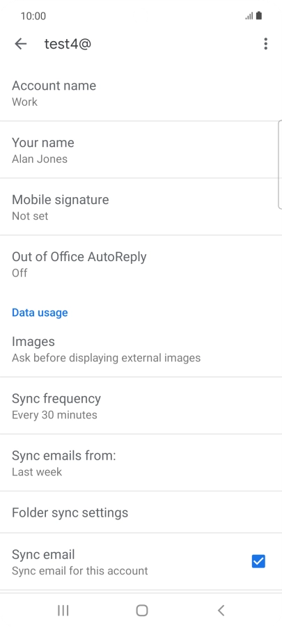 Press Account name and key in the required name.
