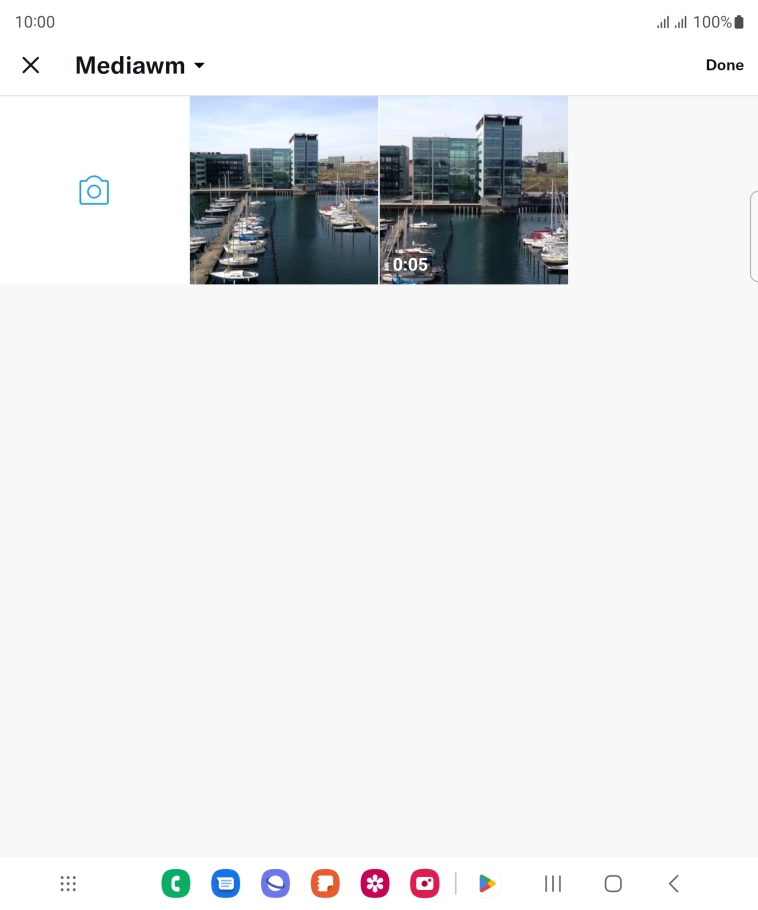 Press the required picture or video clip.