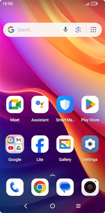 Press the call icon. Press the call icon.