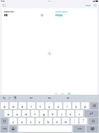 Press the enter icon.