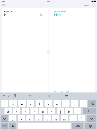 Press the enter icon.