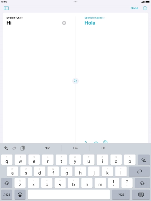 Press the enter icon.
