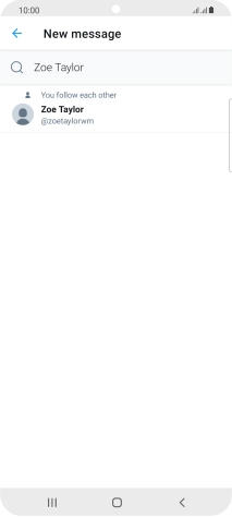 Key in the first letters of the recipient's name and press the required contact.