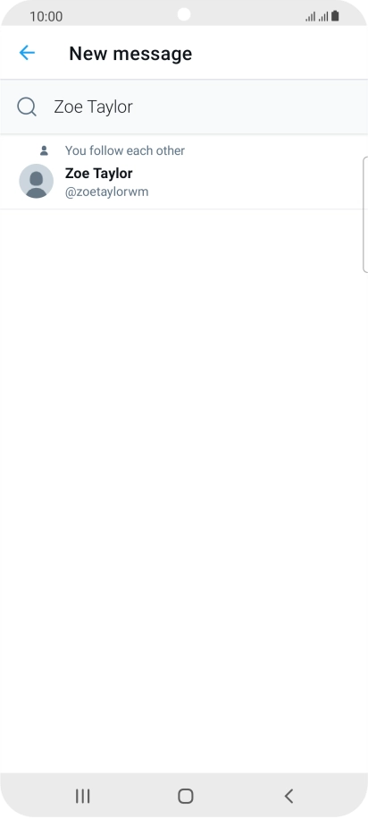 Key in the first letters of the recipient's name and press the required contact.