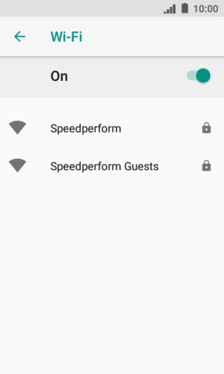 Press the required Wi-Fi network.