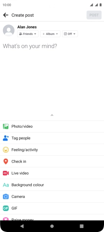 Press the text input field.