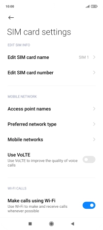 Press Access point names.
