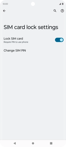 Press Change SIM PIN.