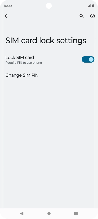 Press Change SIM PIN.