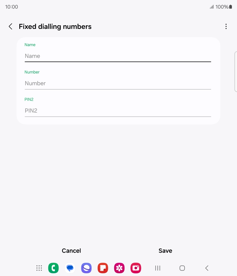 Press Name and key in the required name.