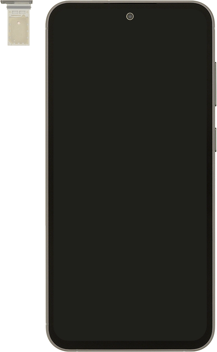 Turn your SIM so the angled corner of the SIM matches the angled corner of the second SIM holder and place your SIM in the SIM holder.