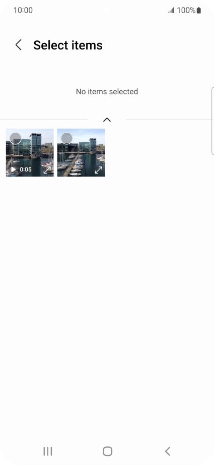 Press the required picture. Press the required picture.