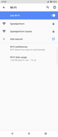 Press the required Wi-Fi network. Press the required Wi-Fi network.