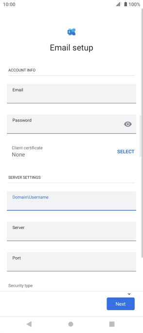 To turn on the function, press SELECT and follow the instructions on the screen to install the required certificate.