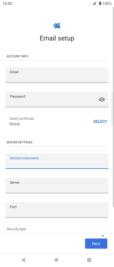 To turn on the function, press SELECT and follow the instructions on the screen to install the required certificate.