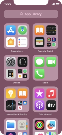 Press the required app.