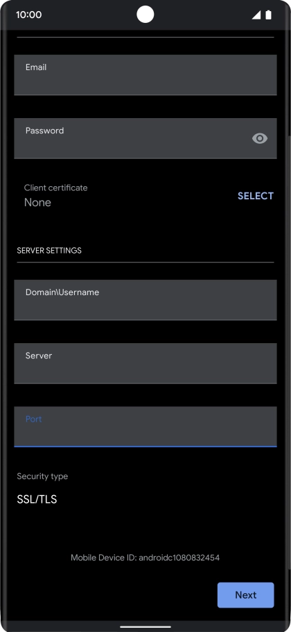 Press the drop down list below 