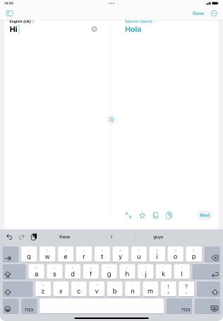 Press the enter icon.