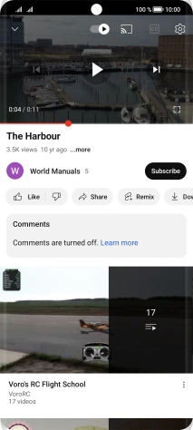 Slide your finger upwards starting from the bottom of the screen to return to the home screen.