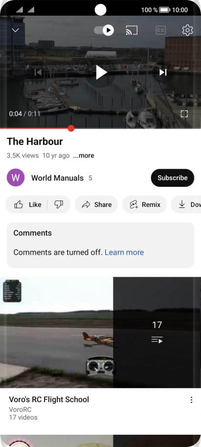 Slide your finger upwards starting from the bottom of the screen to return to the home screen.
