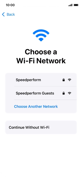 Press the required Wi-Fi network.