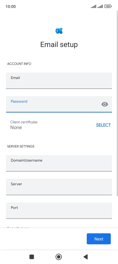 To turn on the function, press SELECT and follow the instructions on the screen to install the required certificate.