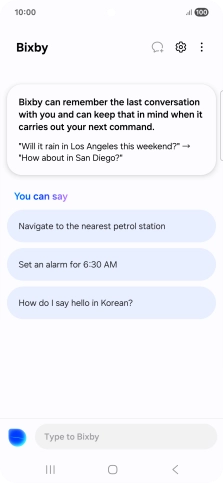 Press the Bixby icon.