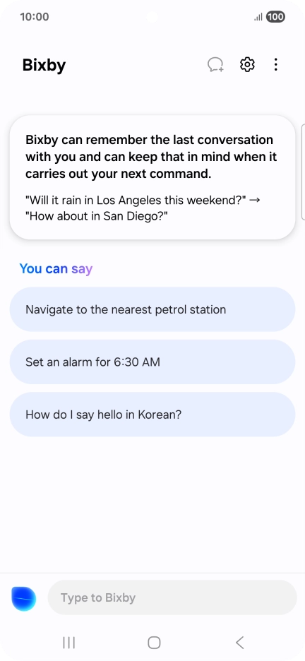 Press the Bixby icon.