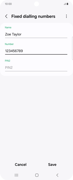 Press PIN2 and key in your PIN2. The default PIN2 is 1111.
