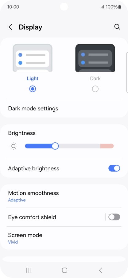 Press the indicator next to 