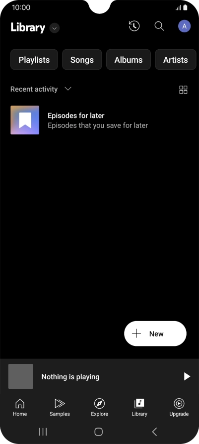 Press the drop down list. Press the drop down list.