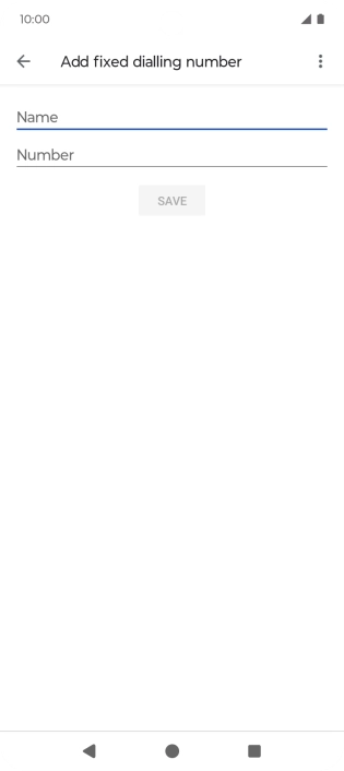 Press Name and key in the required name.