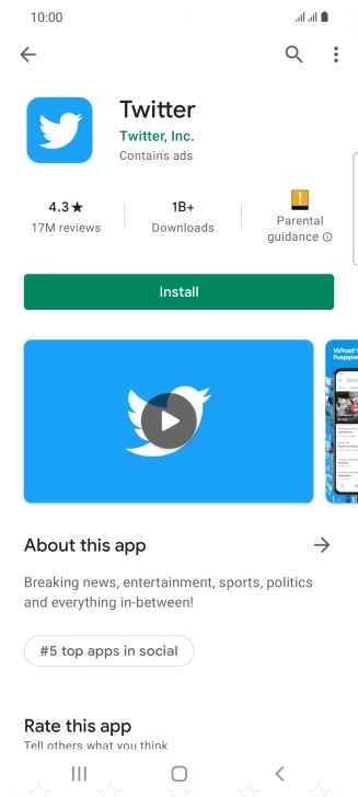 Press Install and follow the instructions on the screen to install the app.