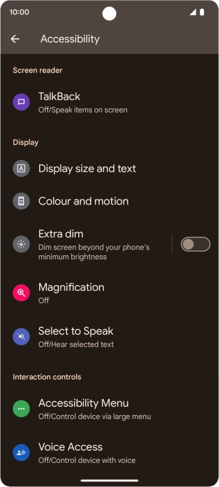Press the required category below 