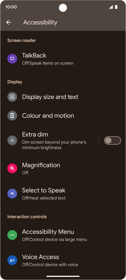 Press the required category below 