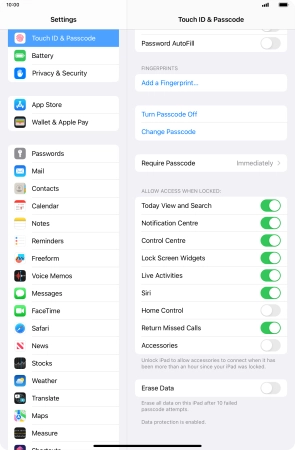 Press the indicator next to 