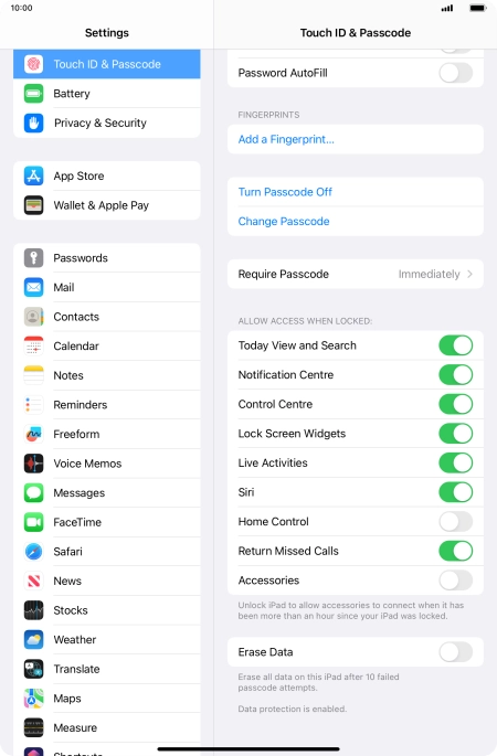 Press the indicator next to 