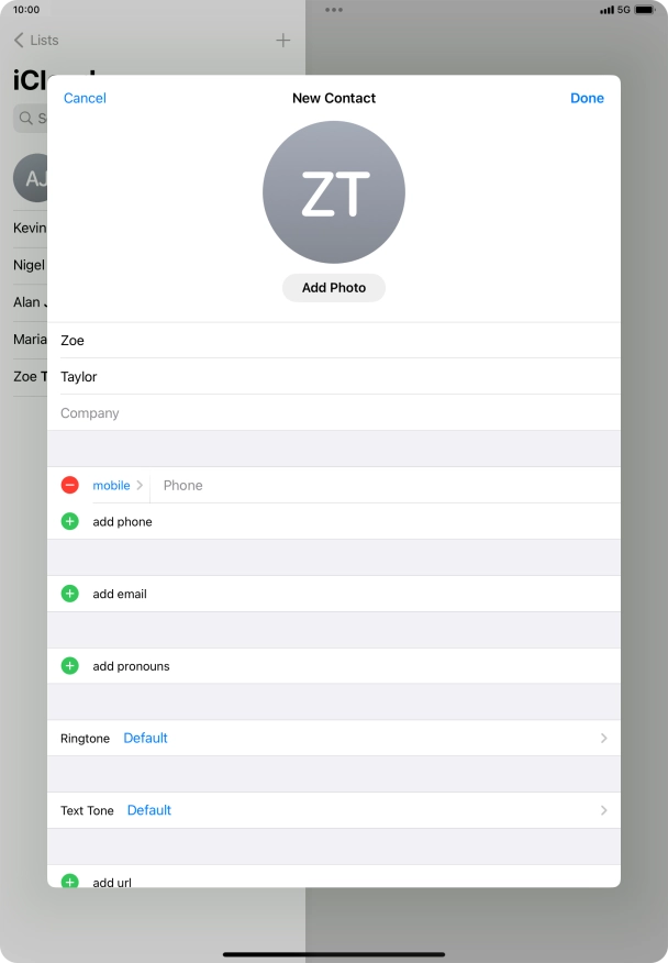 Press Phone and key in the required phone number.