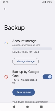 Press Back up now and wait while the phone memory is backed up. Press Back up now and wait while the phone memory is backed up.